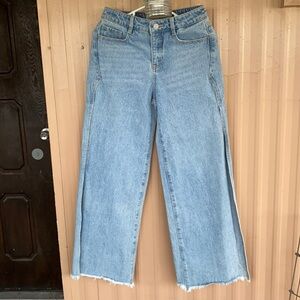 Dzzit cut out split wide leg jean